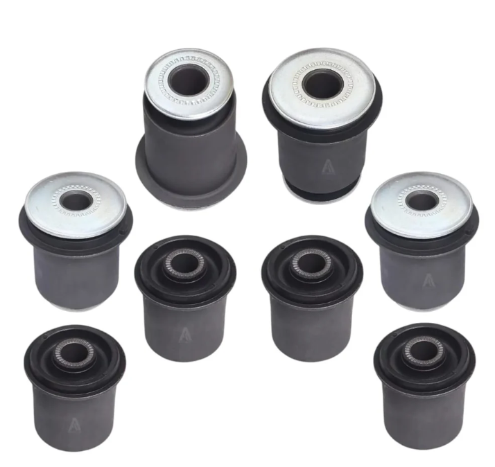 Front Arm Bush Kit For TOYOTA HILUX 4WD 48655-0K040 LOWER-2 , 48654-0K040 LOWER-2 , 48632-0K040 UPPEER-4 ,TO-67-VIGO4WDSET , 2003 2024 8 Pcs